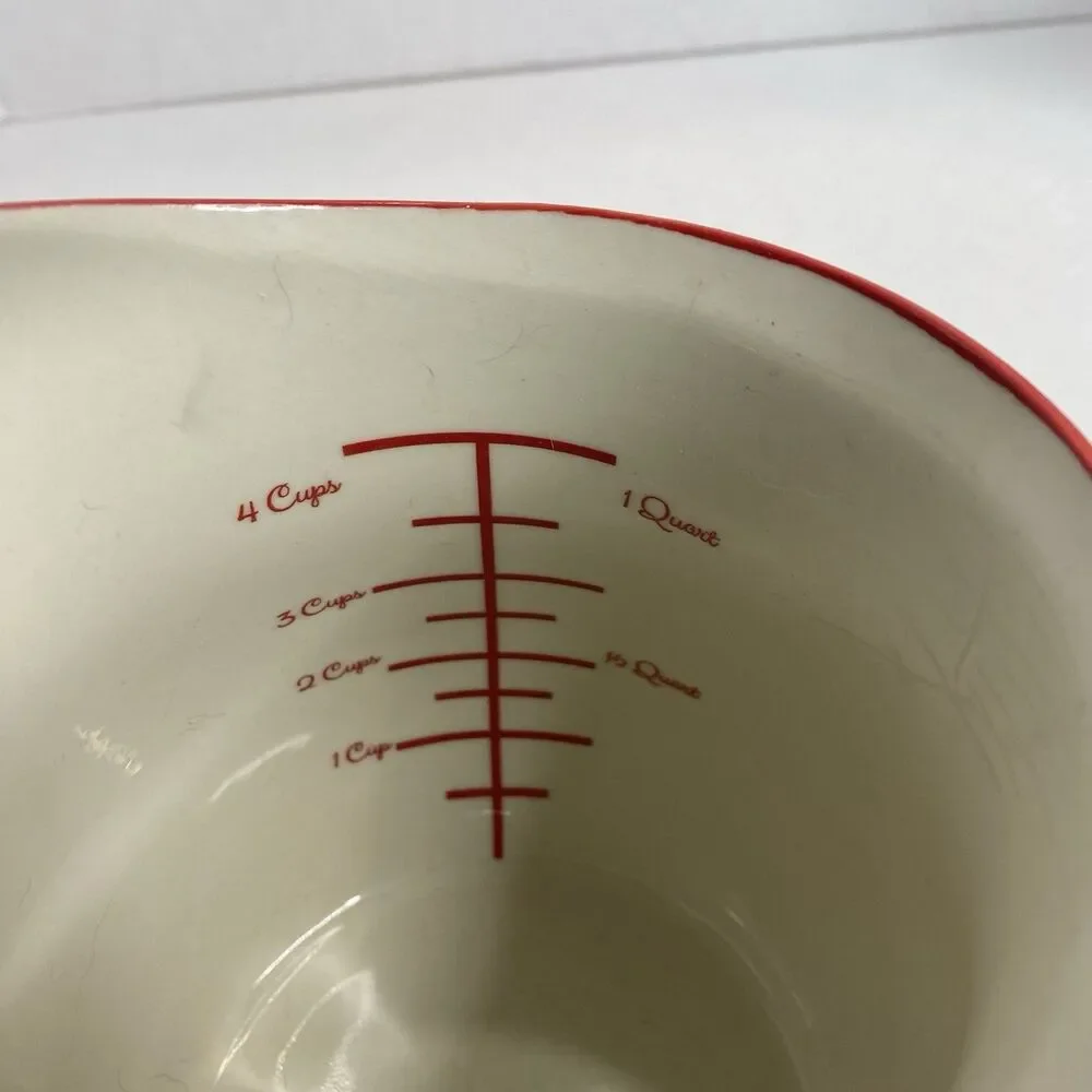 Pioneer Woman Stoneware Cheerful Rose 4 Cup Measuring Cup with Handle